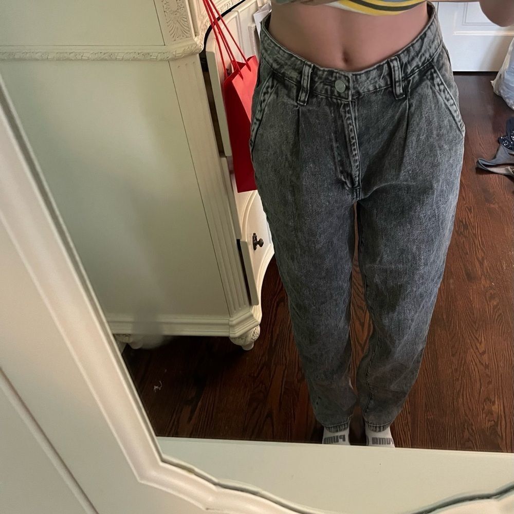 Grey garage jeans